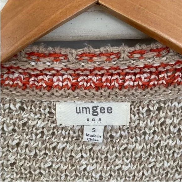 Umgee Beige Knit Cardigan size Small - Picture 4 of 5